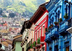 Colourful houses in Quito