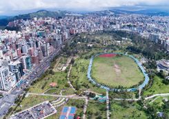 Aerial view of the city