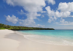 Sandy beach at gardner bay