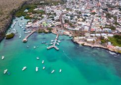 Aerial view of Santa Cruz