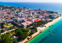 Aerial view of Stone Town