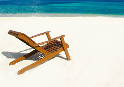 Chair on a beach in Belize