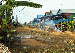 Floating village in Cambodia Tonle Sap