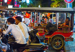Busy street in Phnom Penh