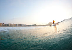 Surfing in San Sebastian