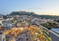 Acropolis Plaka Evening