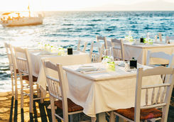 Aegean sea dinner