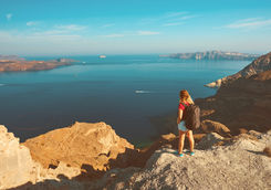 Santorini hiking
