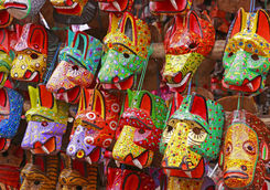 Wooden masks in Guatemala