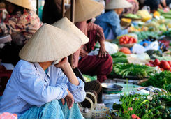 vietnamese ethnic colourful market
