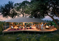 Duba expedition camp dining tent deck
