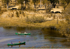 Canoeing on the spillway