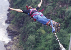 Bungee jumping in the Victoria Falls
