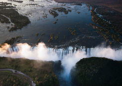 Aerial view of Victoria Falls