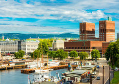 Oslo harbour and the City Hall