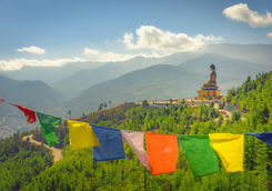 prayers flags with background view