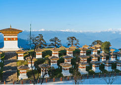 dochula pass view on himalayan peaks