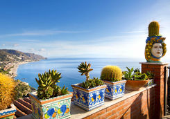Balcony above the Mediterranean sea