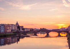 ponte santa trinita sunset