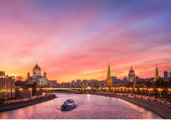 scarlet glow over moscow