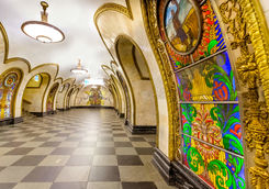 beautiful moscow metro station