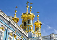 catherine palace with gold cross