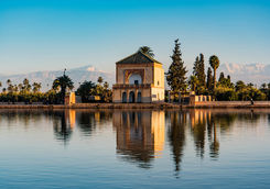Menara gardens in the Atlas Mountains