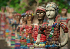 statues rock garden