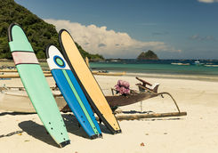 surfboards beach