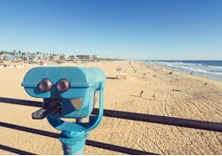 binoculars at huntington beach