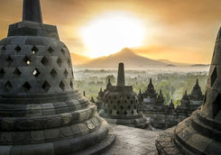 sunrise at borobudur