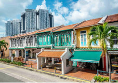 colourful singapore traditional houses