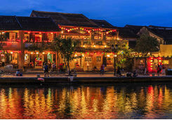 Evening view of old town in Hoi An city