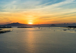 Sunrise at Cuadai beach in Hoi An