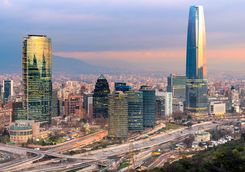 skyline of santiago