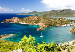 English harbour in Antigua