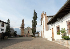 Building atrium in Santa Clara del Cobre