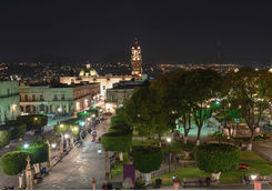 Morelia town square at night