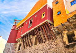 Scenic old town street in San Miguel de Allende