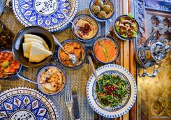 arabic dishes and assorted meze