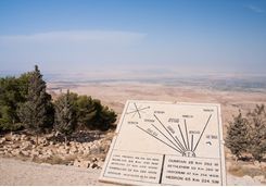 map of the holyland on mount nebo