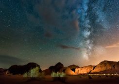 starry sky in the desert