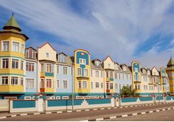 colorful colonial houses