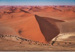 namib desert dunes aerial view