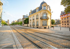 Street view in Reims city