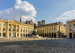 The streets of the historic centre of Reims