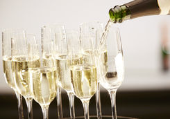 Glasses full of champagne