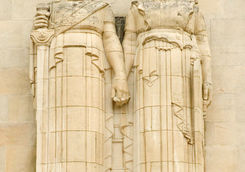 Statues on Aisne Marne American cemetery and memorial