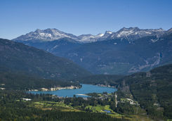 View of Blackcomb mountain in summer
