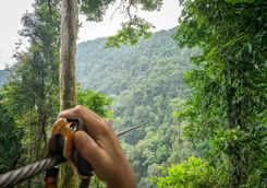 Zipline across the mountain